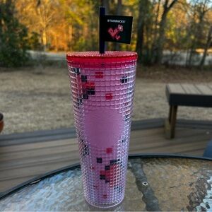 Starbucks 2025 Valentine’s Day Cold Cup with Lid and Straw 24 oz Limited Edition
